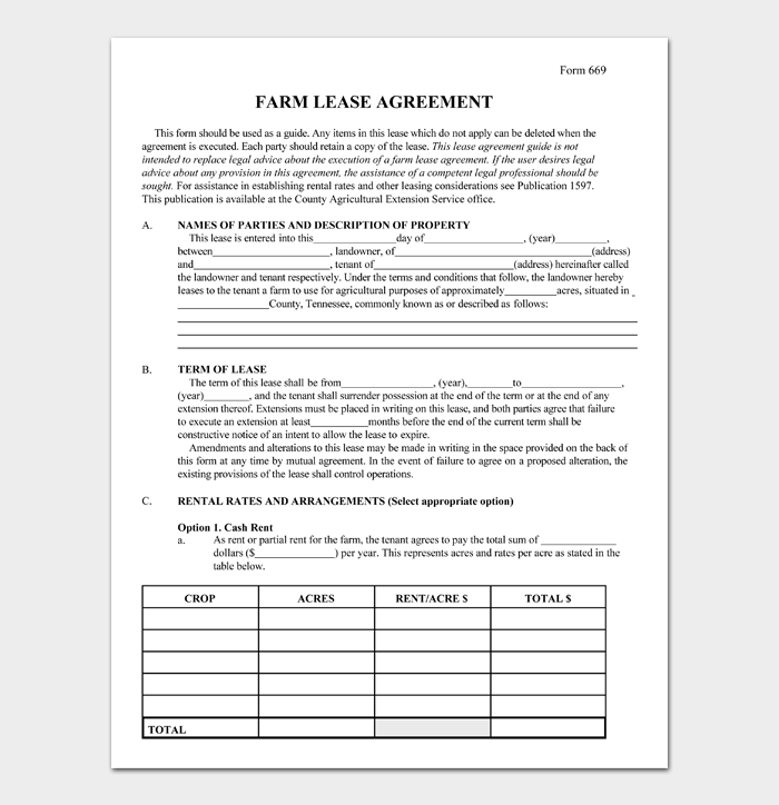 17 FREE Land Lease Agreements (Word PDF)