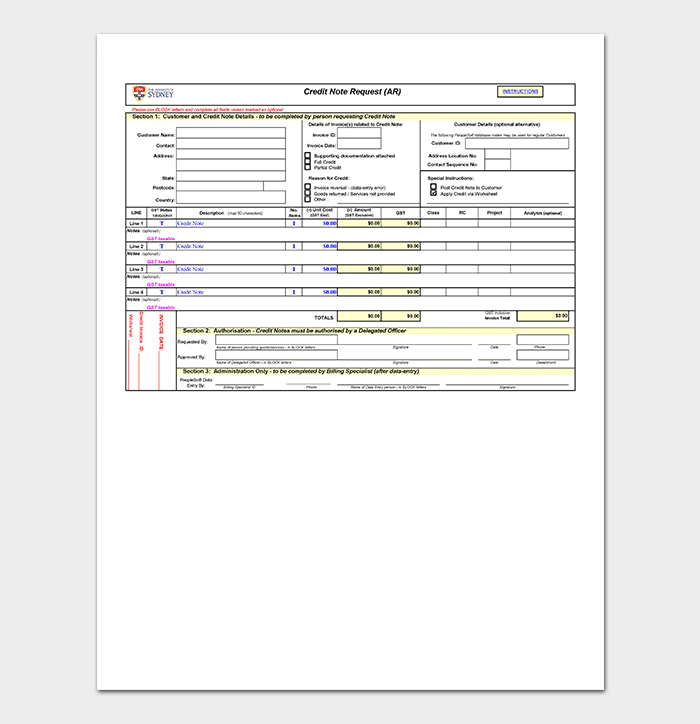 Credit Note Template 17+ Samples (For Word, Excel, PDF Format)