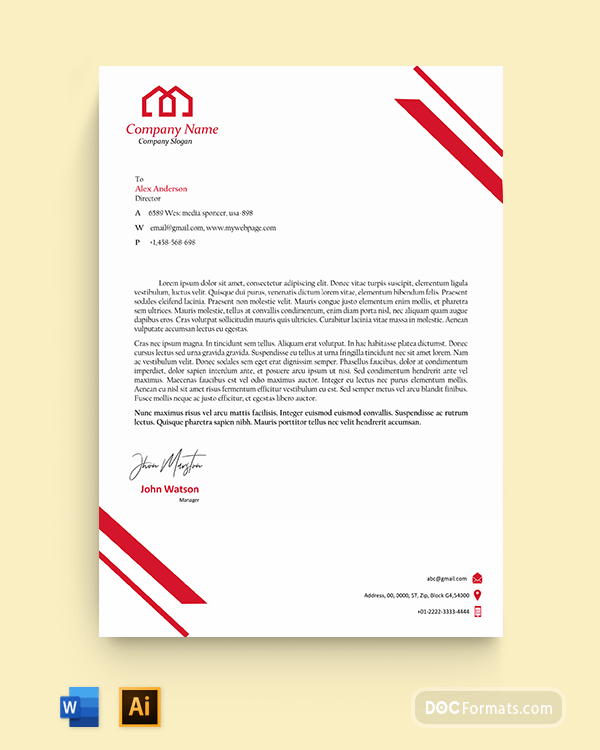 Real Estate Letterhead Templates