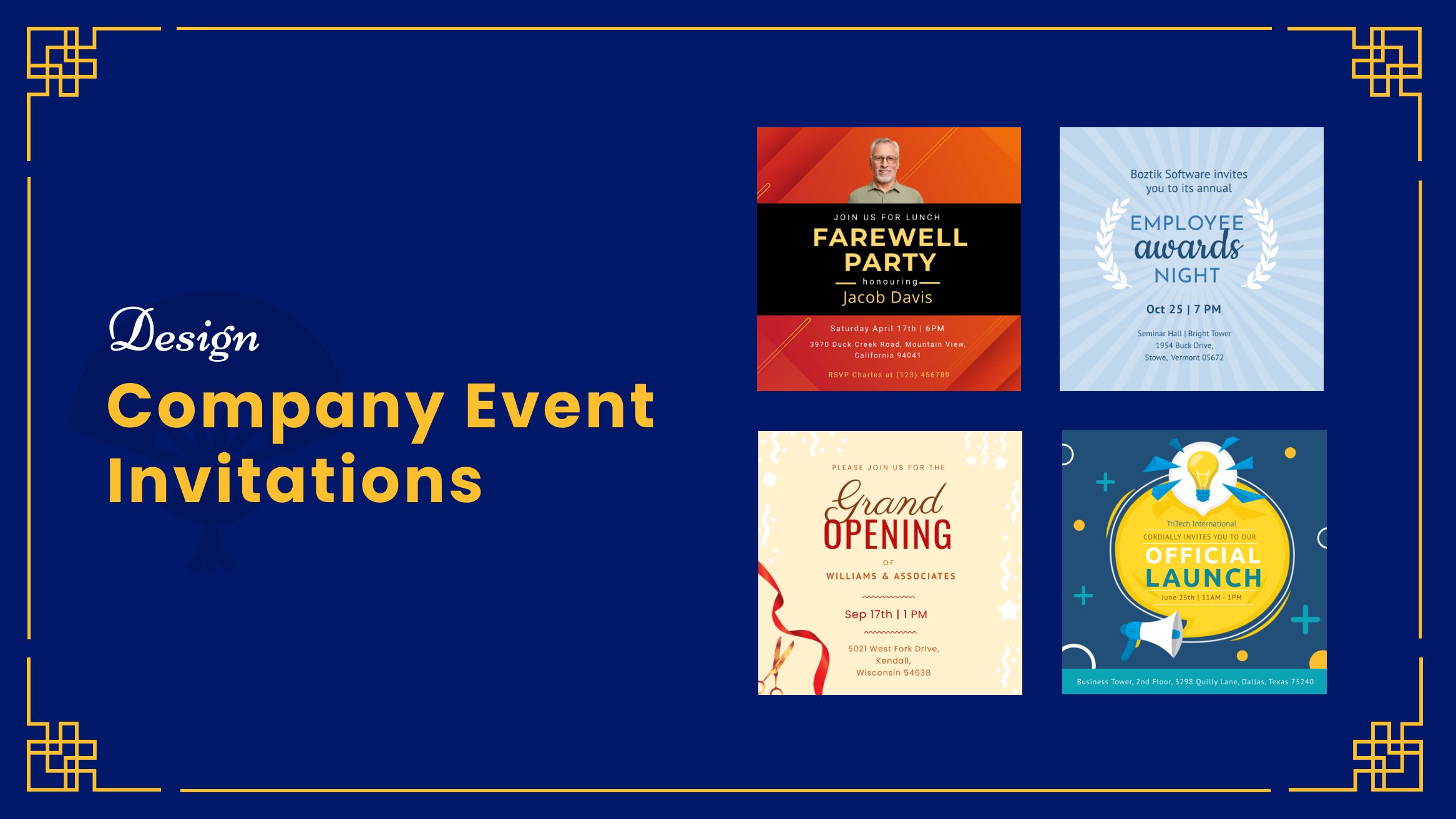How To Make A Company Event Invitation Design