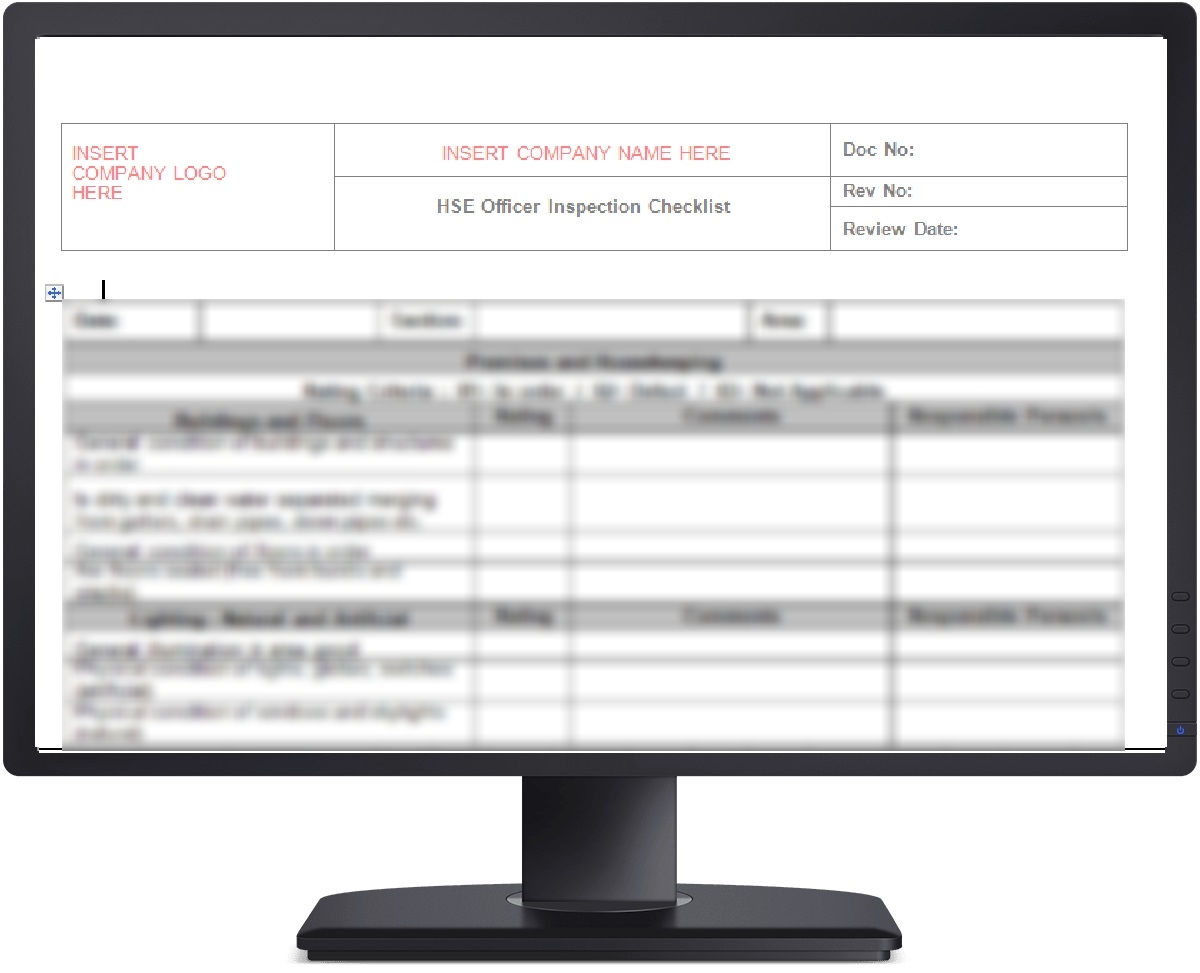 HSE Officer Inspection Checklist DocMaster