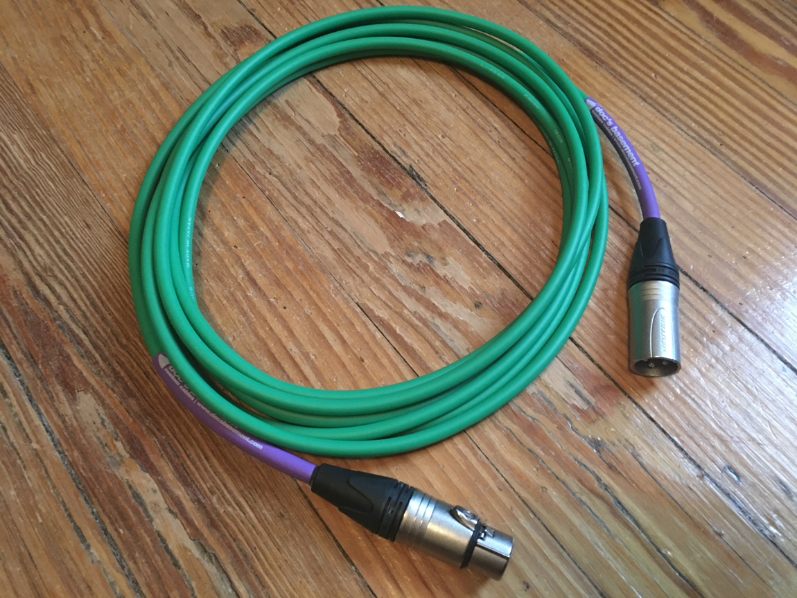 Studio XLR / TRS Green Doc's Basement Custom Cables