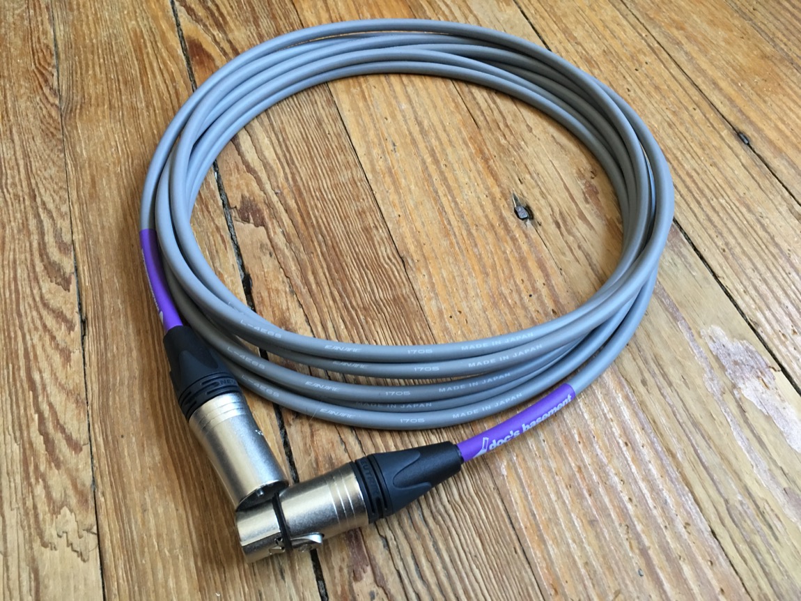 Studio XLR / TRS Gray Doc's Basement Custom Cables