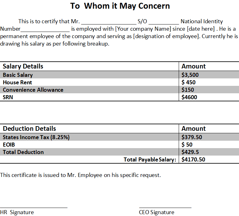 Employee Salary Details Format In Excel Excel Templates