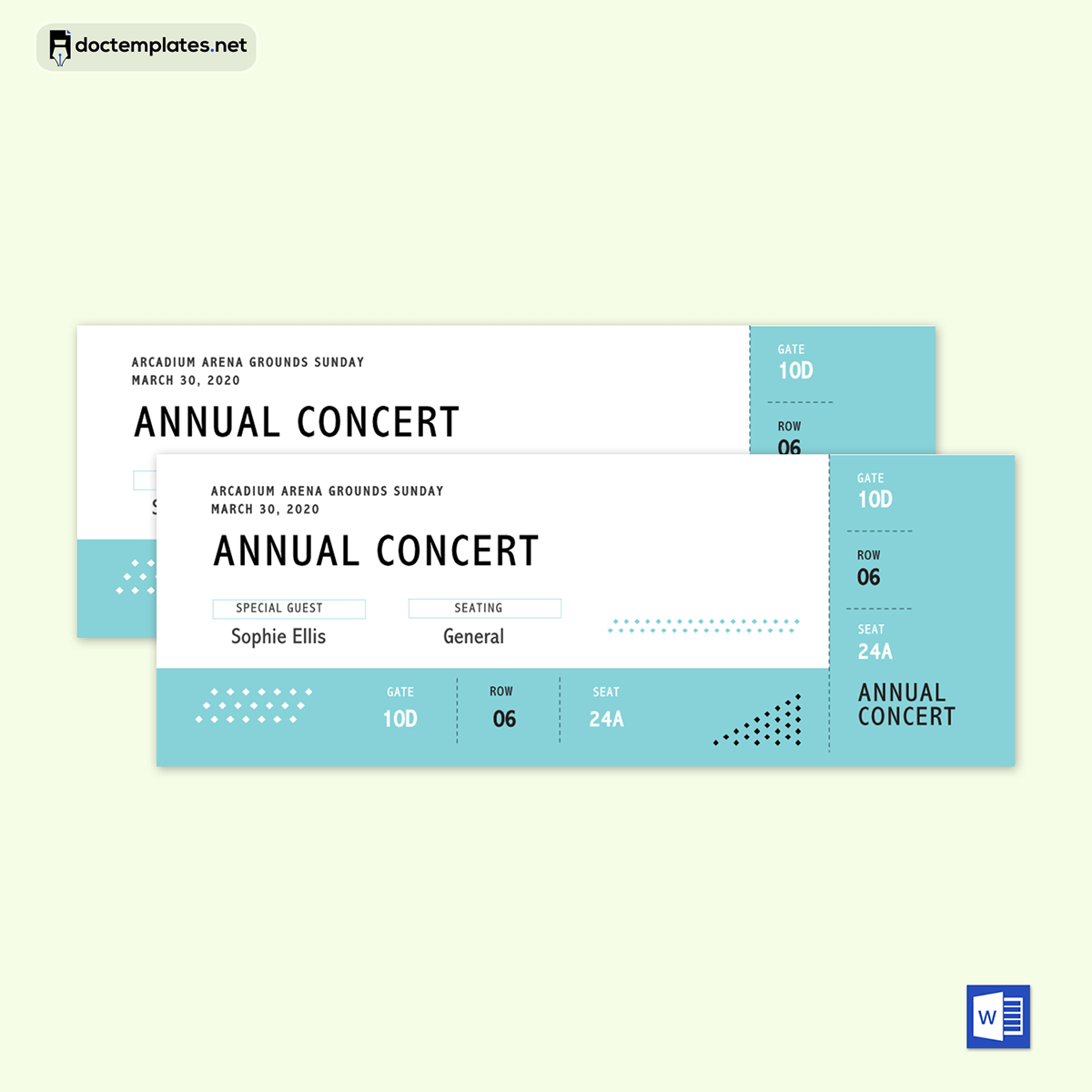 40 Free Ticket Templates (Word PDF) Design Your Tickets