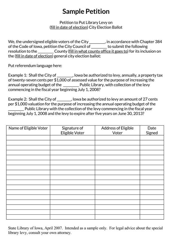 25 Free Petition Templates (Word, PDF)