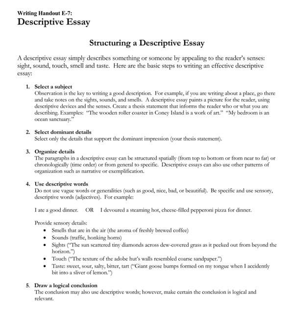 13 Best Descriptive Essay Examples and Templates
