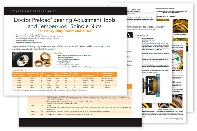 Doctor Preload® Bearing Adjustment Tools and TemperLoc® Spindle Nuts