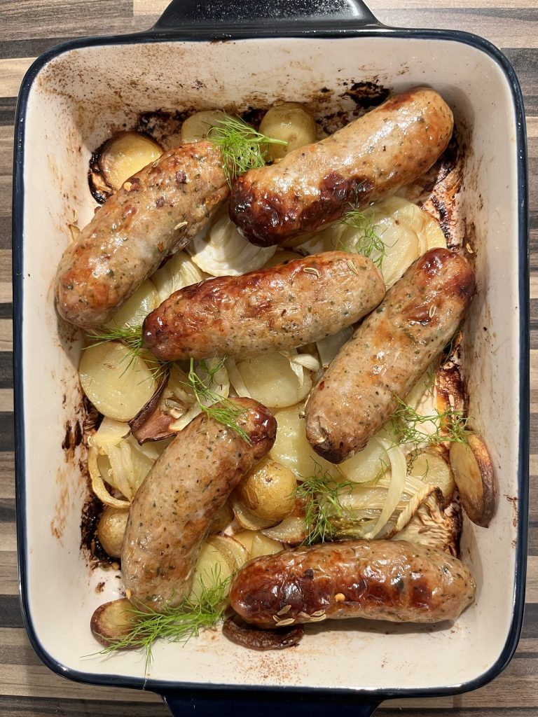 Sausage, Fennel and Potato Traybake Documenting My Dinner