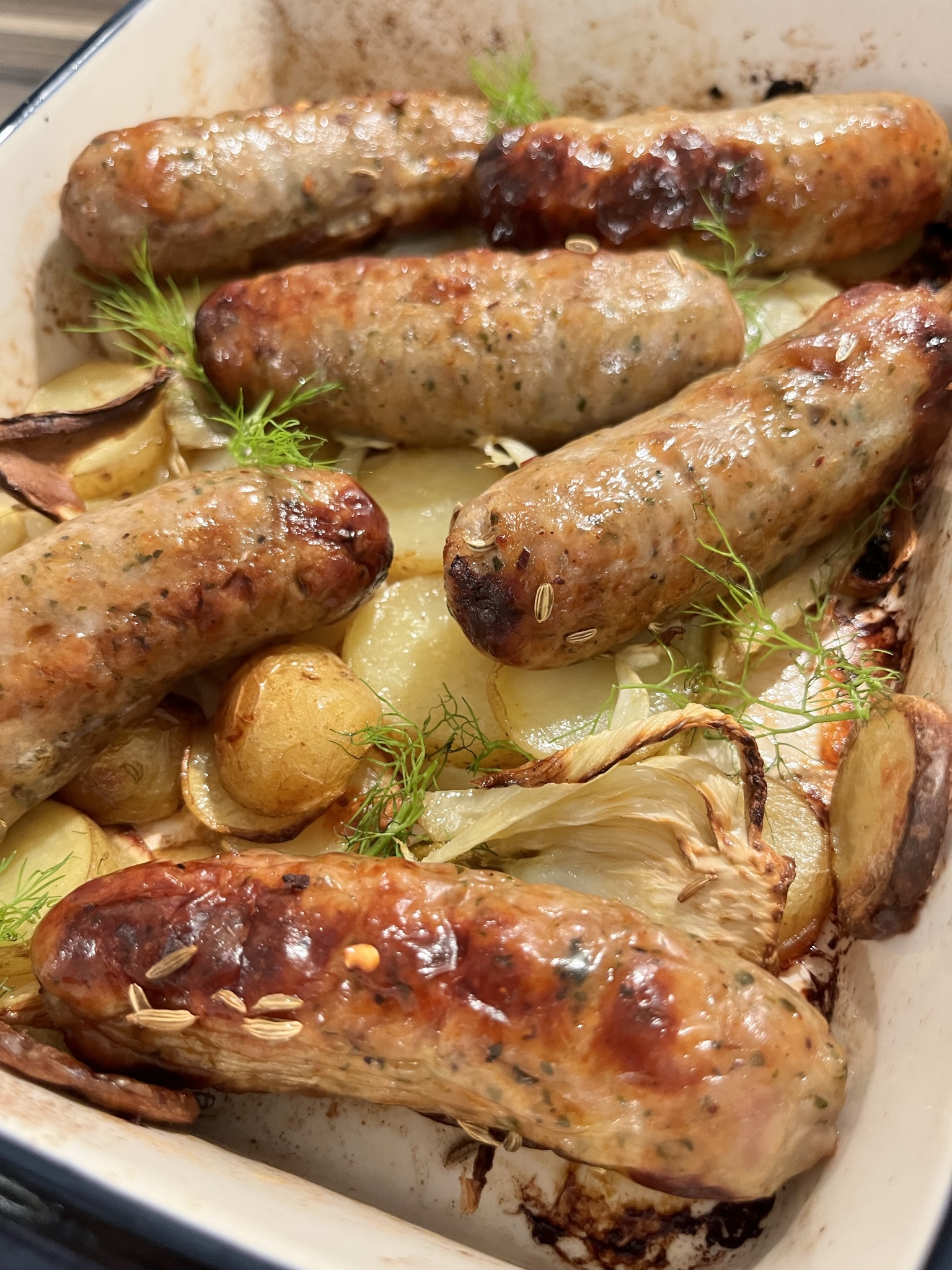 Sausage, Fennel and Potato Traybake Documenting My Dinner
