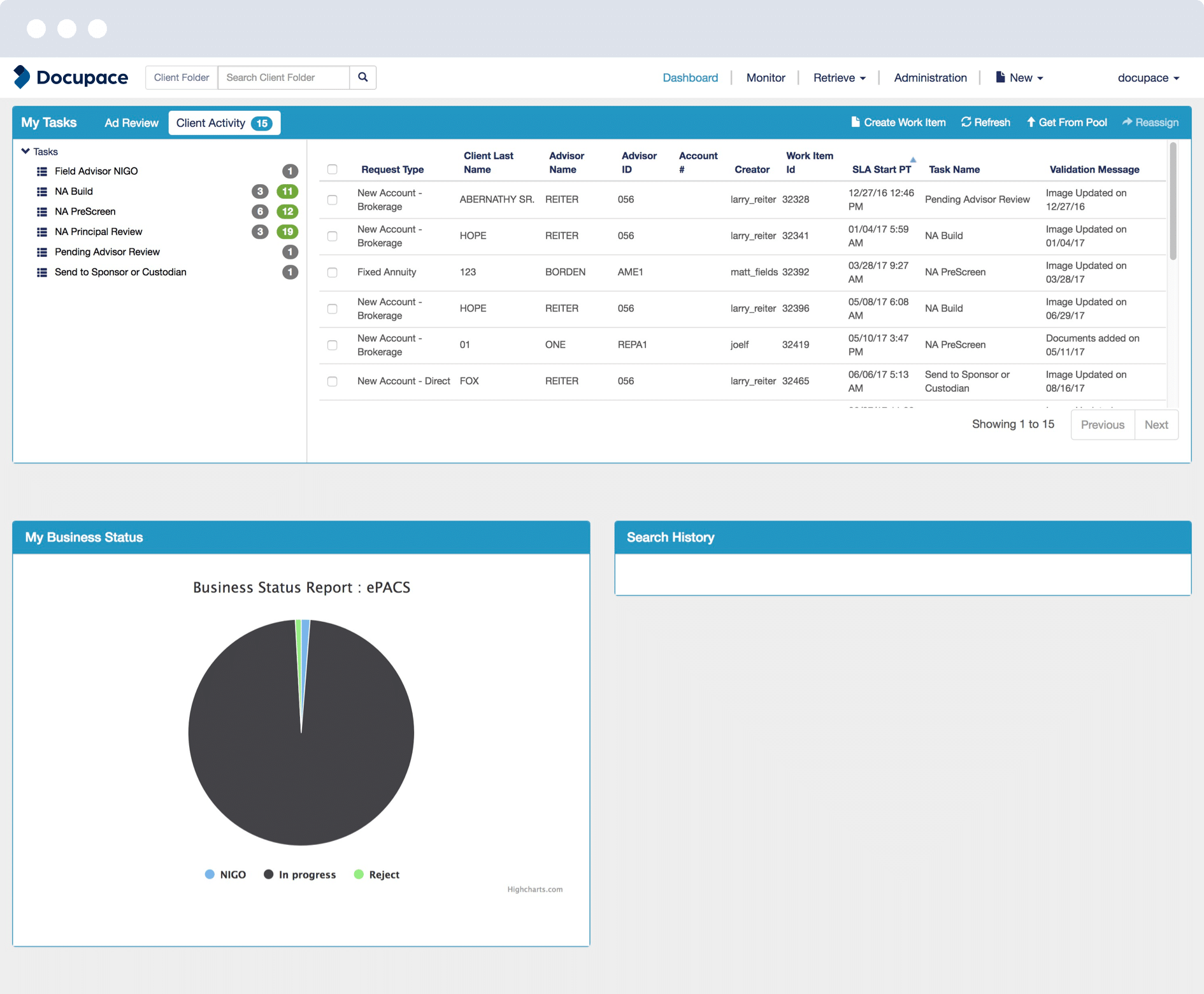 About Us Financial Services Digital Operations Software Docupace