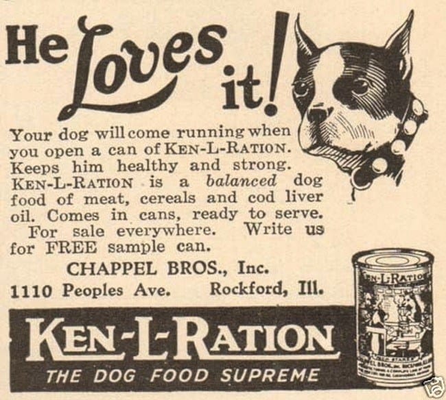 Food for Thought 28 Fascinating Vintage Dog Food Ads The Dogington Post