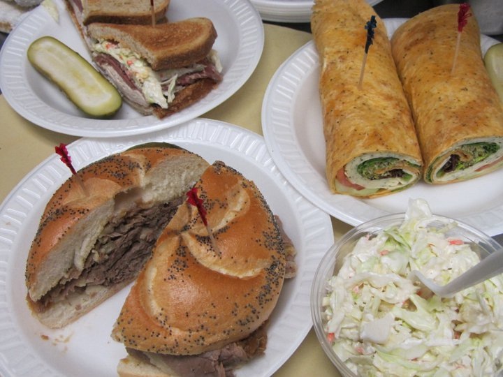 Woods End Sandwiches go Great with the House made Cole Slaw & Potato