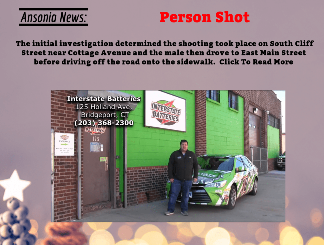Ansonia News Person Shot