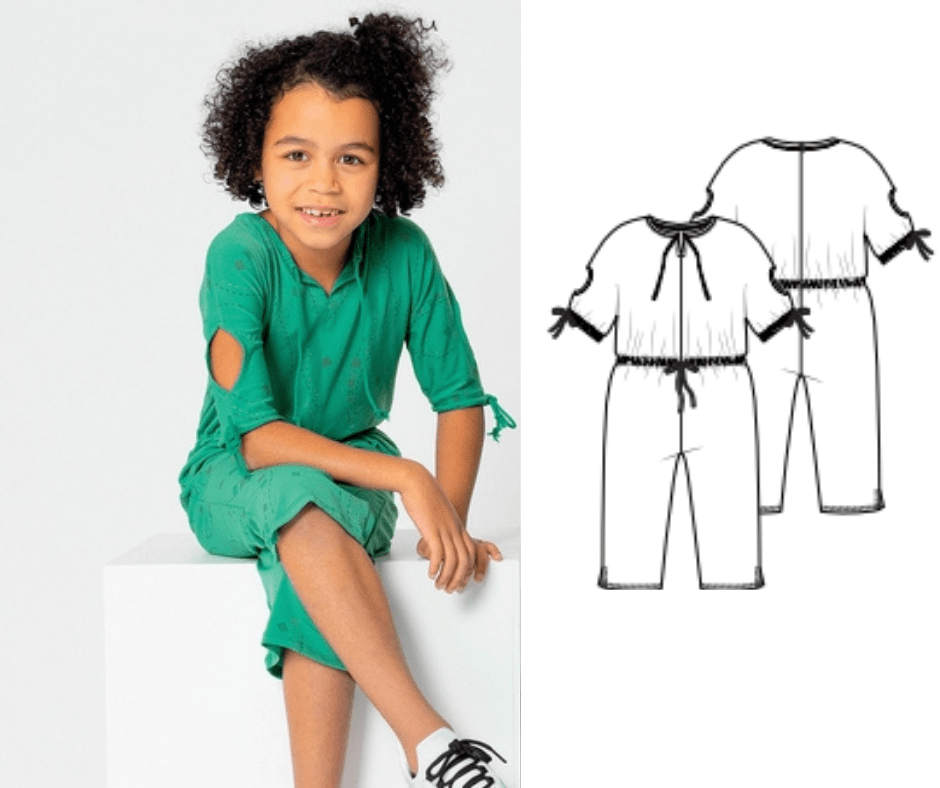 Children's Knitted Jumpsuit Sewing Pattern (Sizes 104134 Eur) Do It