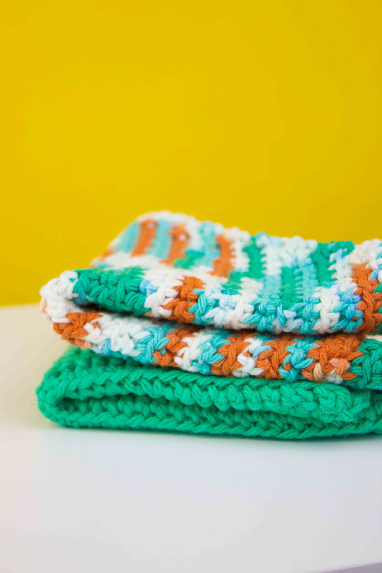 Do It Your Freaking Self Diagonal Crochet Dishcloth with free
