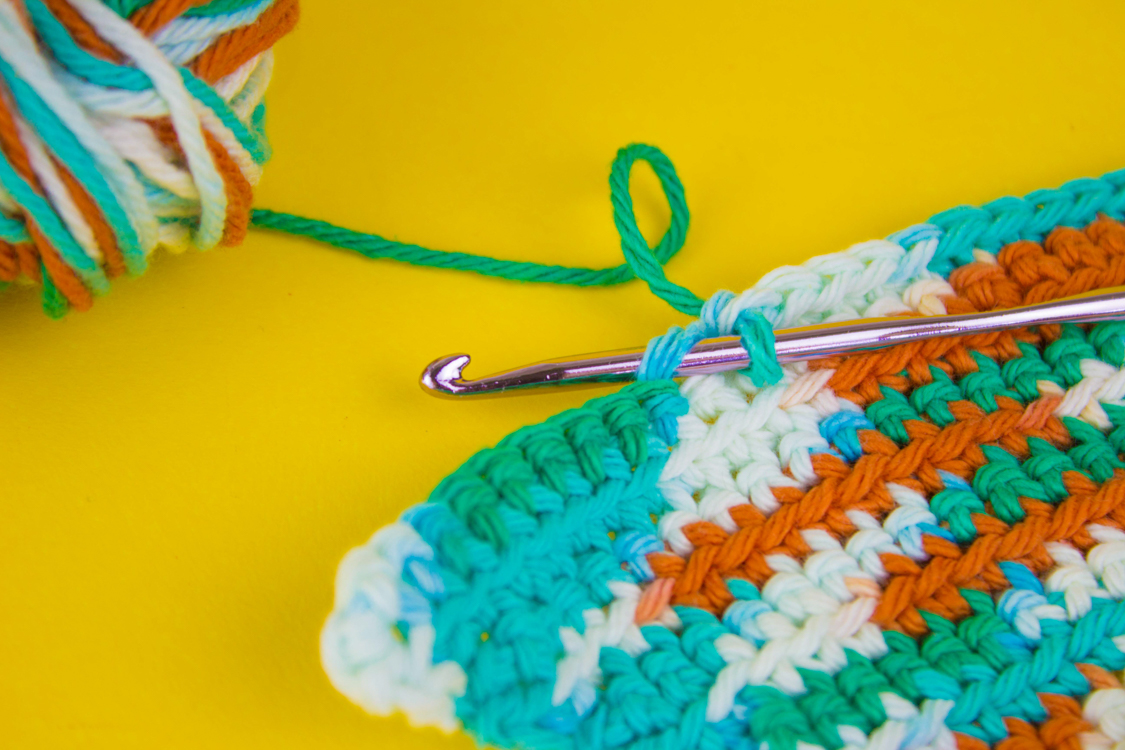 Do It Your Freaking Self Diagonal Crochet Dishcloth with free