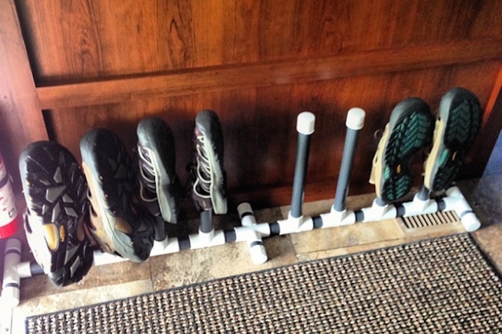 25 RV Shoe Rack from PVC Keep Things Tidy Around the