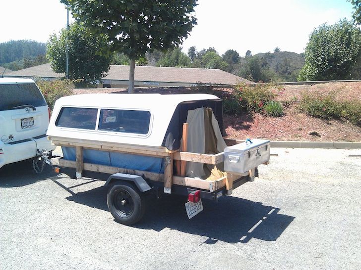 Homemade PopUp Tent Camper Made From Recycled Items