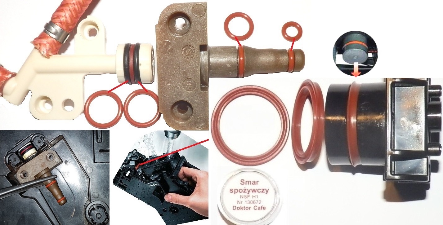 Nowa typ uszczelki smar Saeco Philips Xsmall Syntia Intuita Intelia