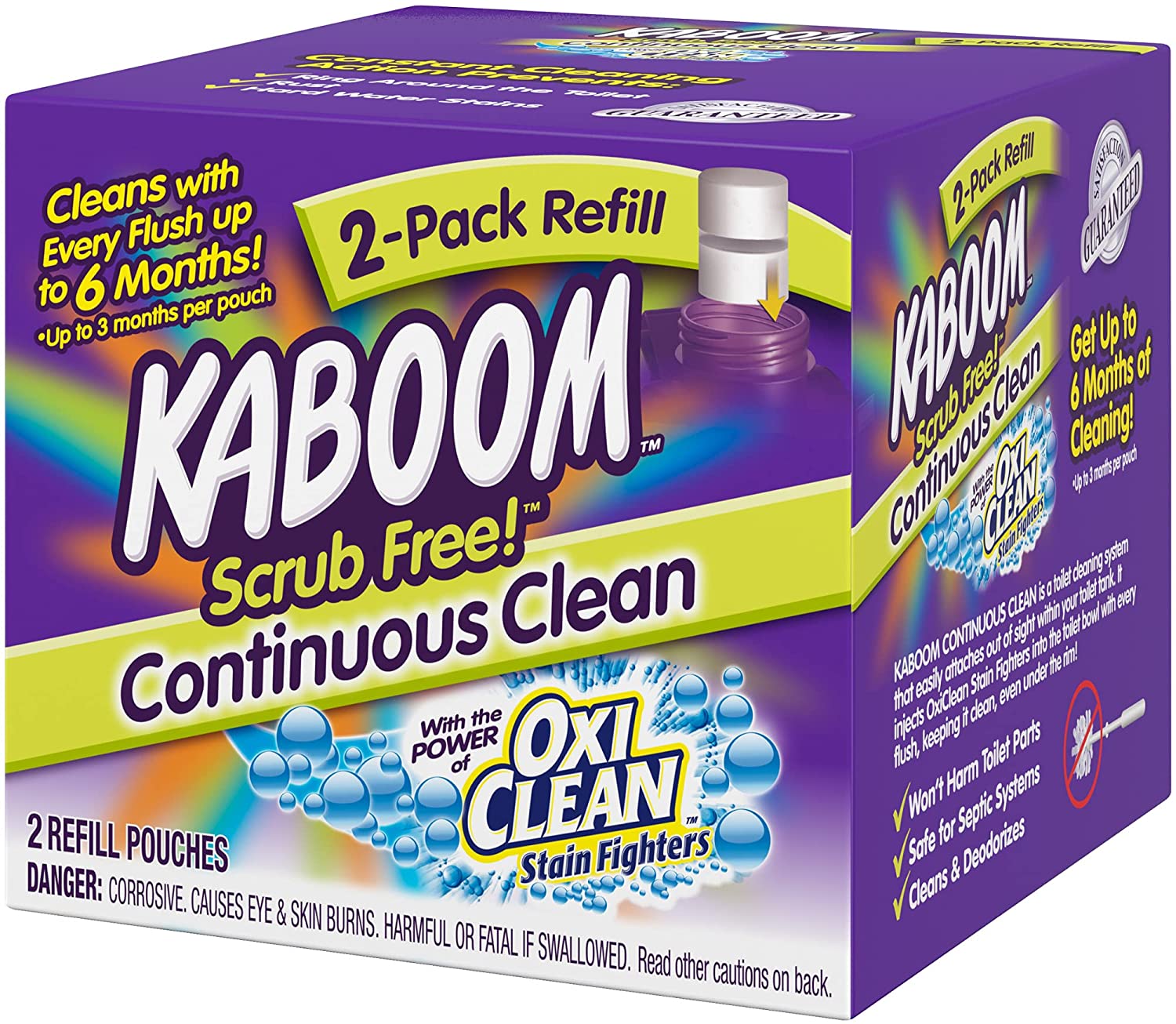 Kaboom Scrub Free! Toilet Bowl Cleaner System (2 Count) for ONLY 7.99