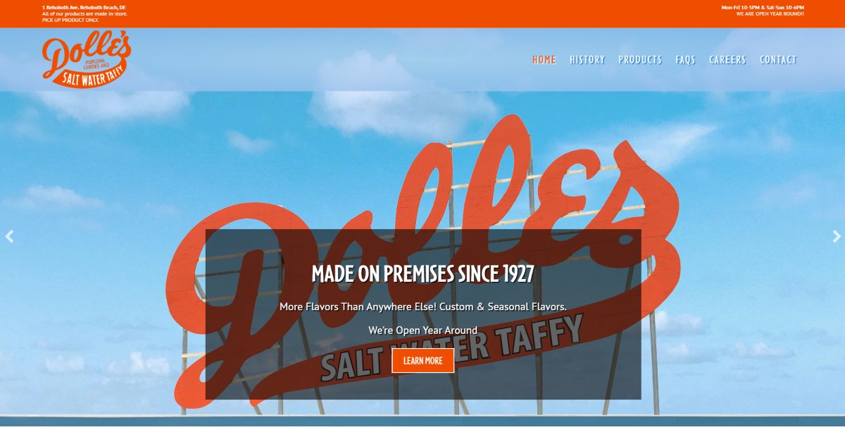 Dolle's Candyland Popcorn, Candies and Salt Water Taffy