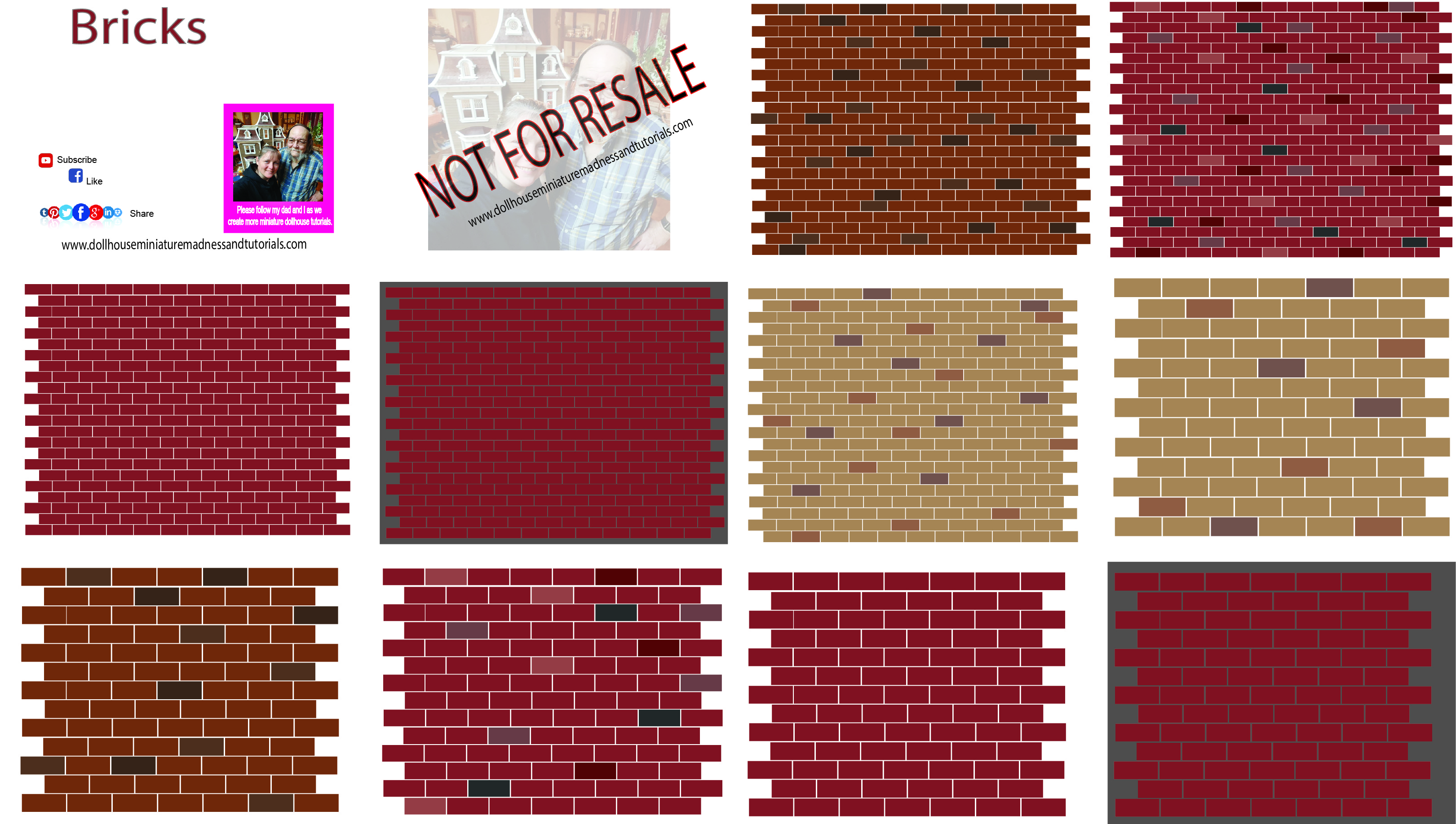 TemplatesBricks & Stones Dollhouse Miniature Madness and Tutorials