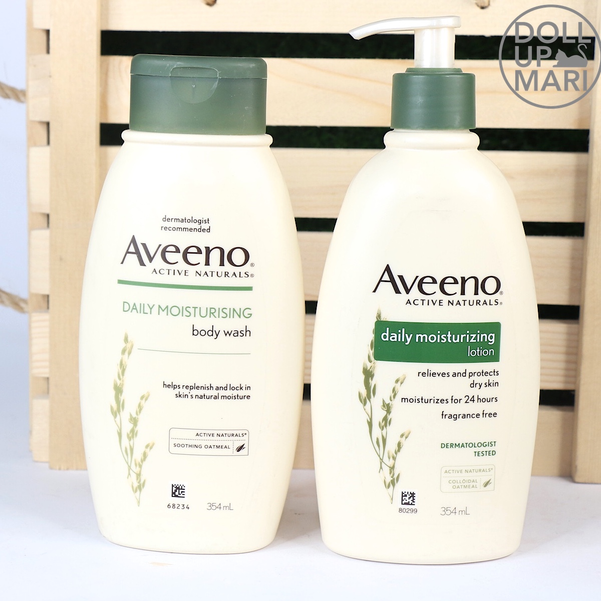 Aveeno Daily Moisturizing Lotion and Body Wash Review Doll Up Mari