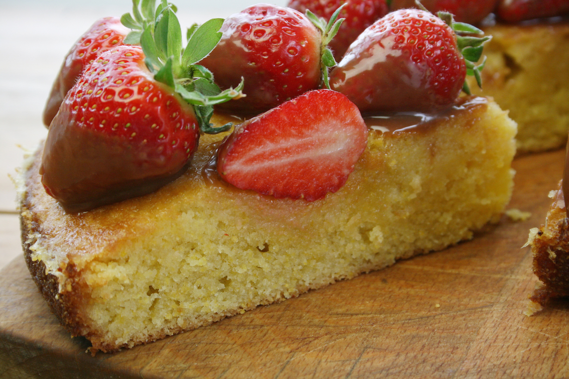 lemon polenta olive oil cake Dom in the Kitchen