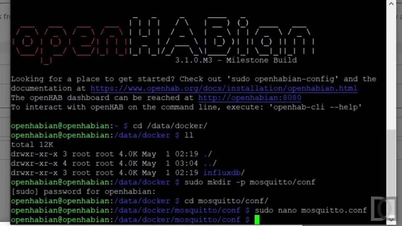 Home Automation System OpenHAB 3 Migration 05. Mosquitto with Auth