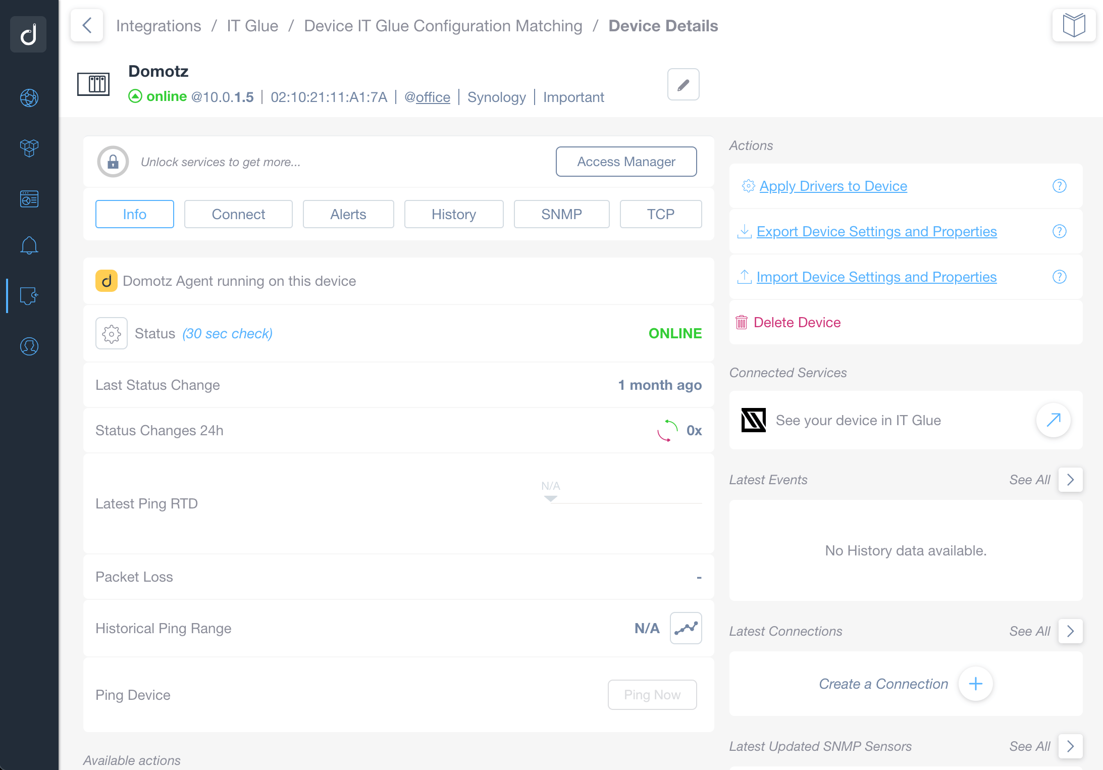 Domotz and IT Glue Automated Network Inventory