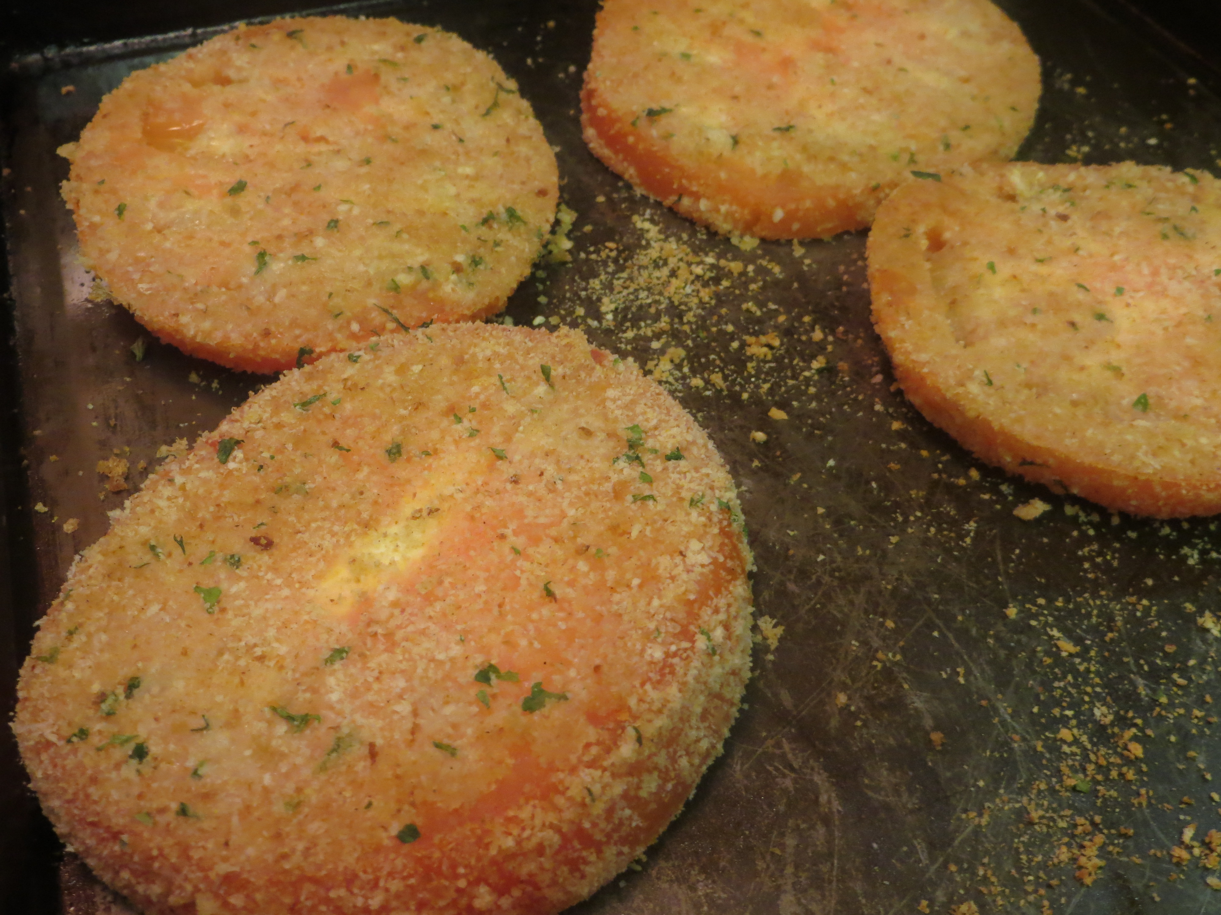 Breaded Tomatoes Napoleon Cucina Domenico