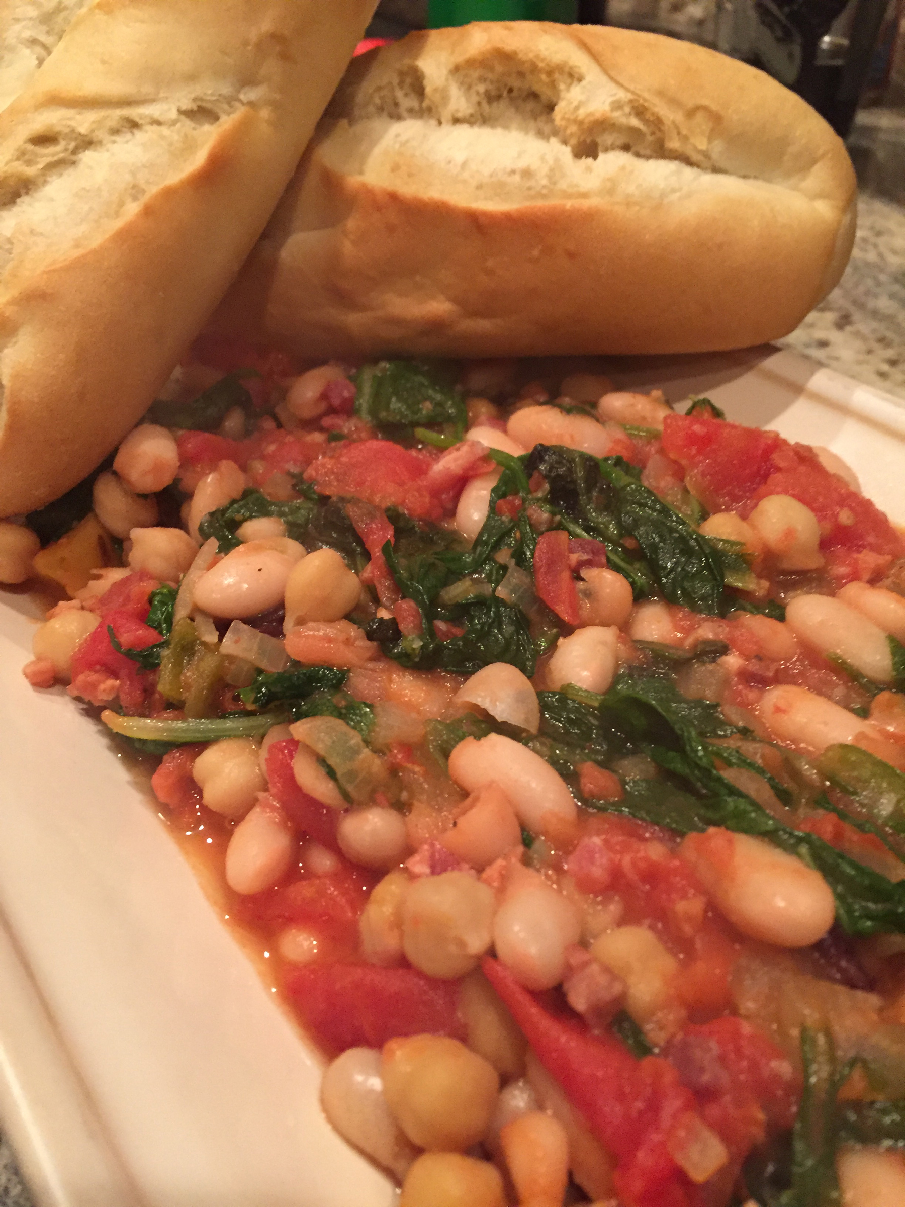 Pancetta and Beans with Spinach Cucina Domenico