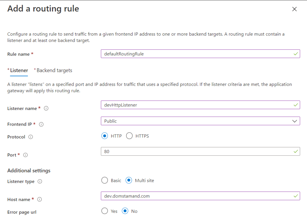 Path based routing in Azure Application Gateway with Azure Apps