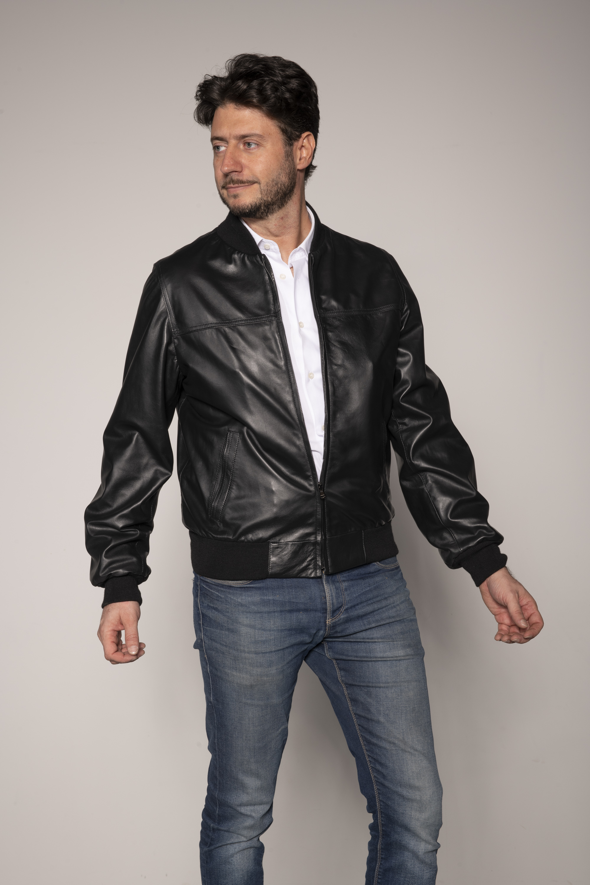 Bomber pelle nappata Domus Pellicceria