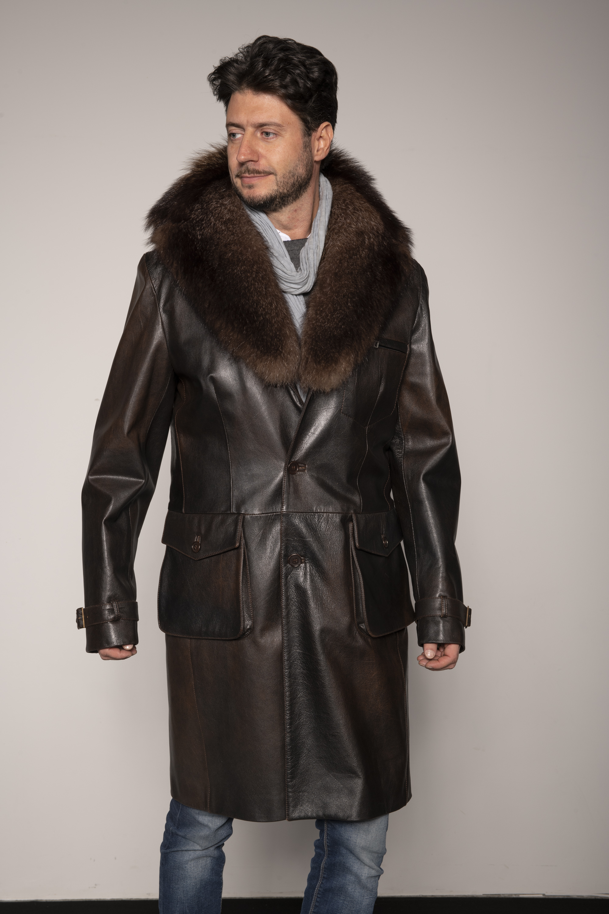 Cappotto in pelle uomo Domus Pellicceria