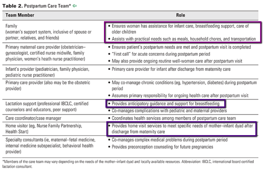 ACOG's Update on Postpartum Care Leaves Doulas Out