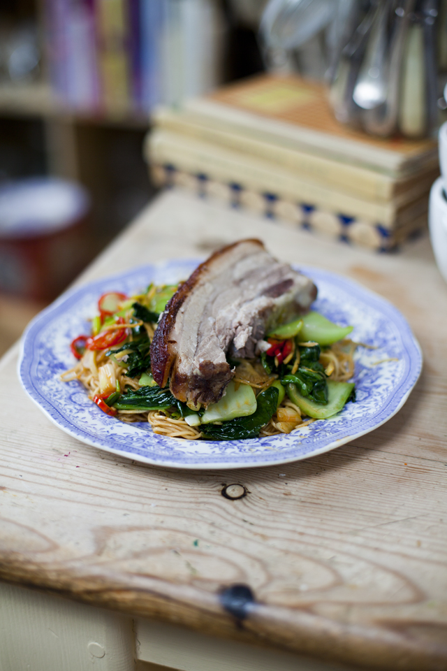 Donal Skehan Chinese Fivespice Pork Belly with Chilli Noodles and