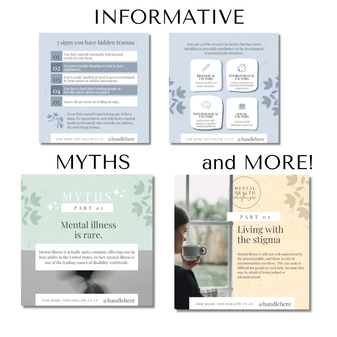 Mental VitalityMental Health Social Media Templates