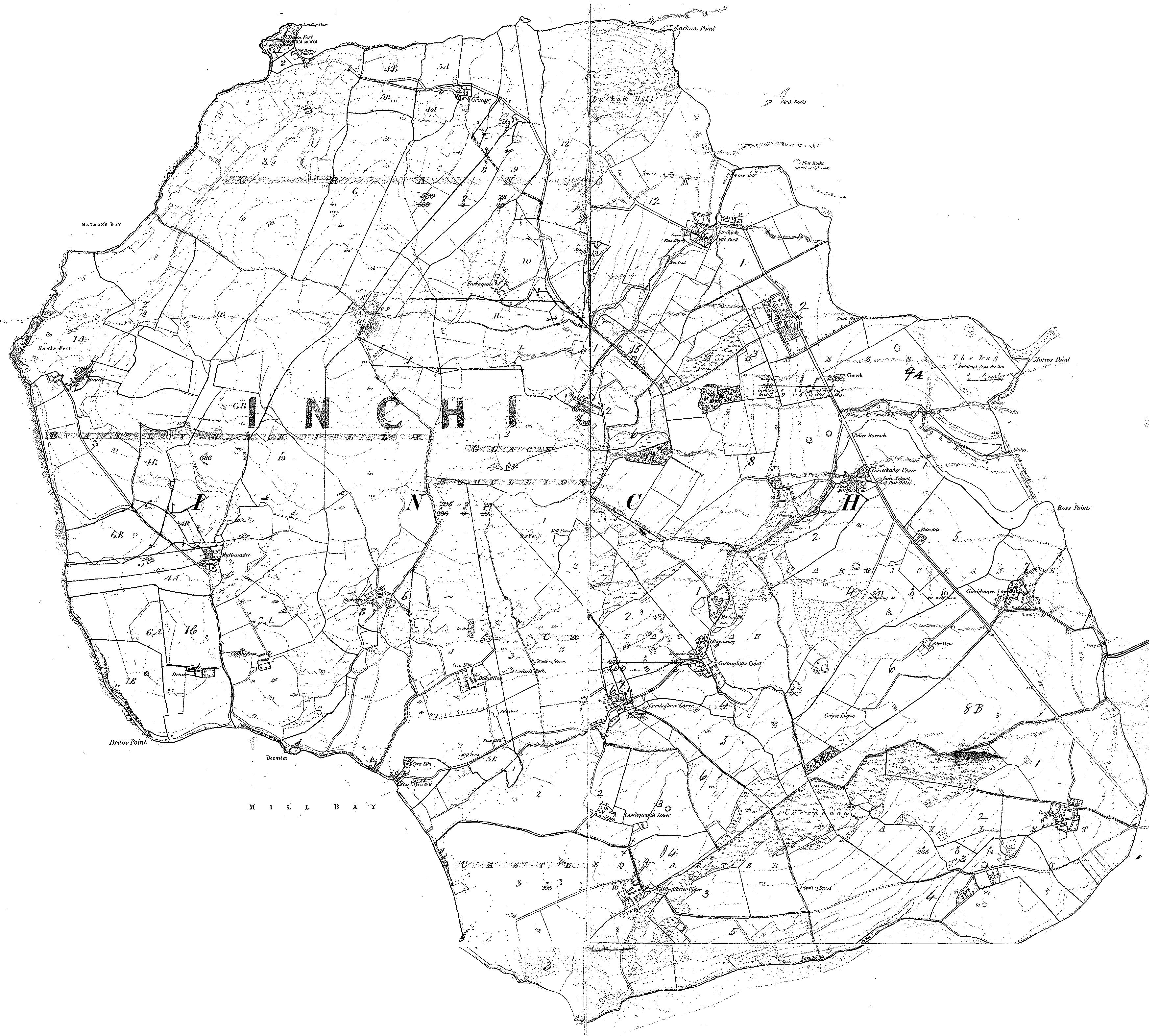 Inch Island Donegal Map Inch Parish, Co Donegal