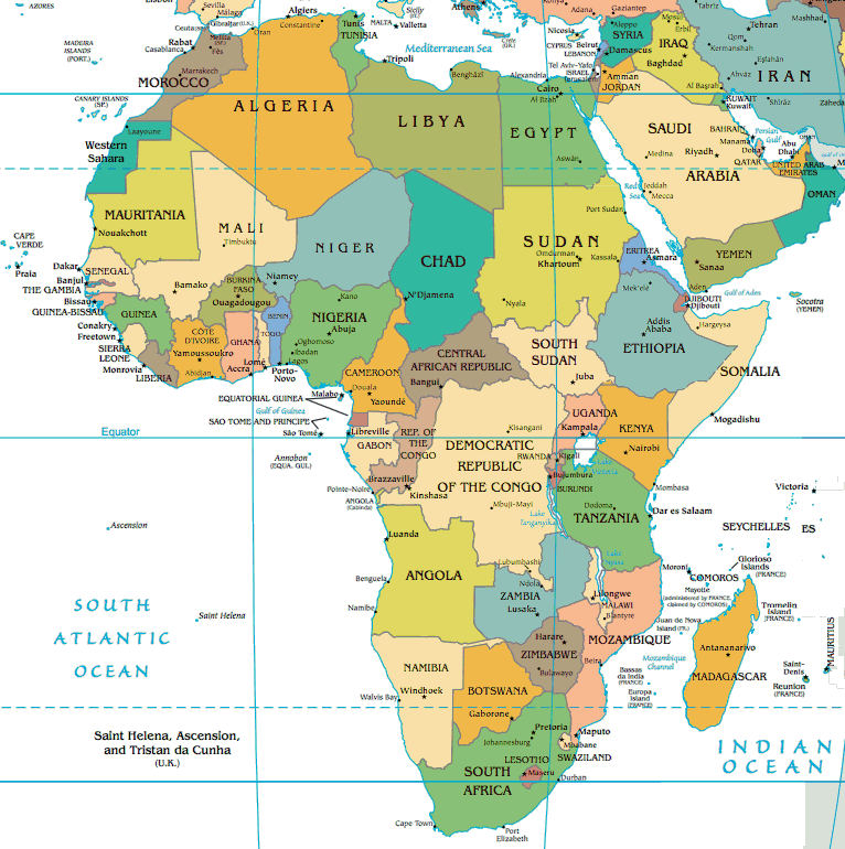 Cia Map Of Africa Africa