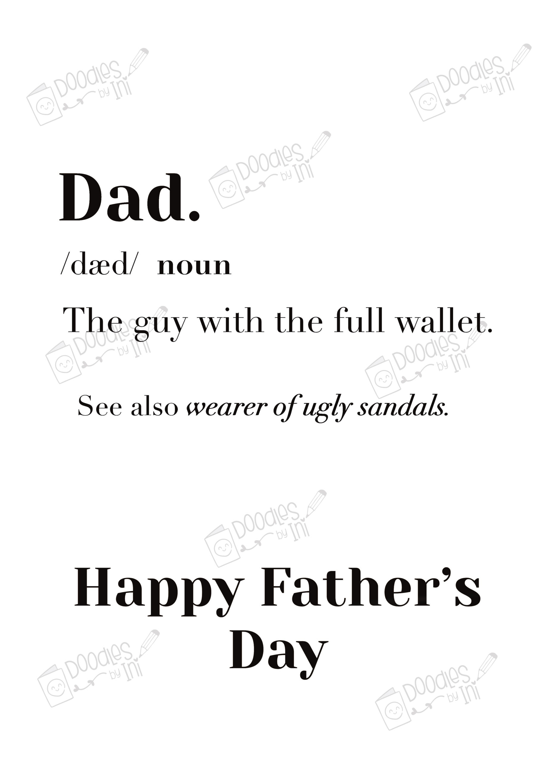 Dad. Noun Doodles by Ini
