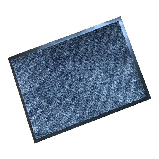 Rubber Edged Soft Washable Doormat Dark Blue DoorMats4You