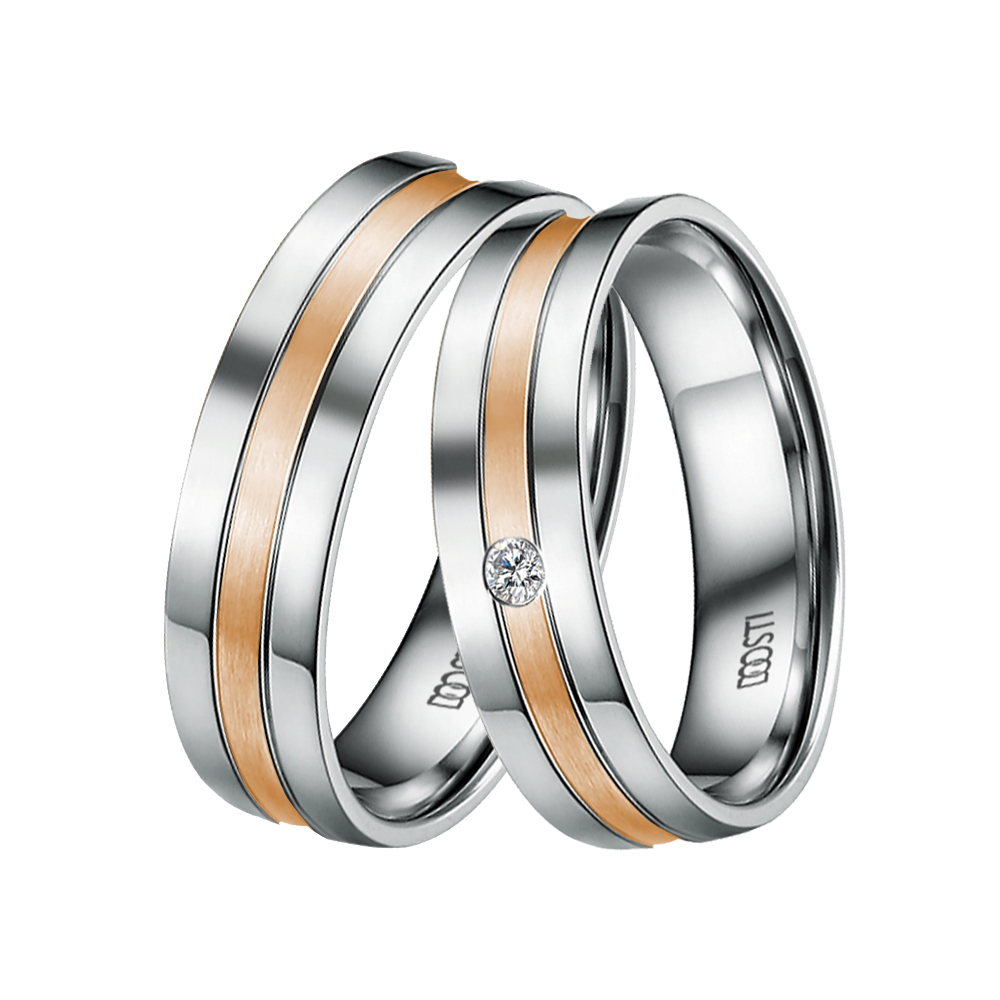 Partnerringe / Freundschaftsringe TOGETHER SILVER BICOLOR 925/ Silber