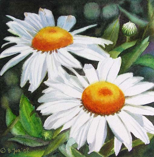 And some Daisies Watercolor Painting, Oil Painting, Watercolor Tips