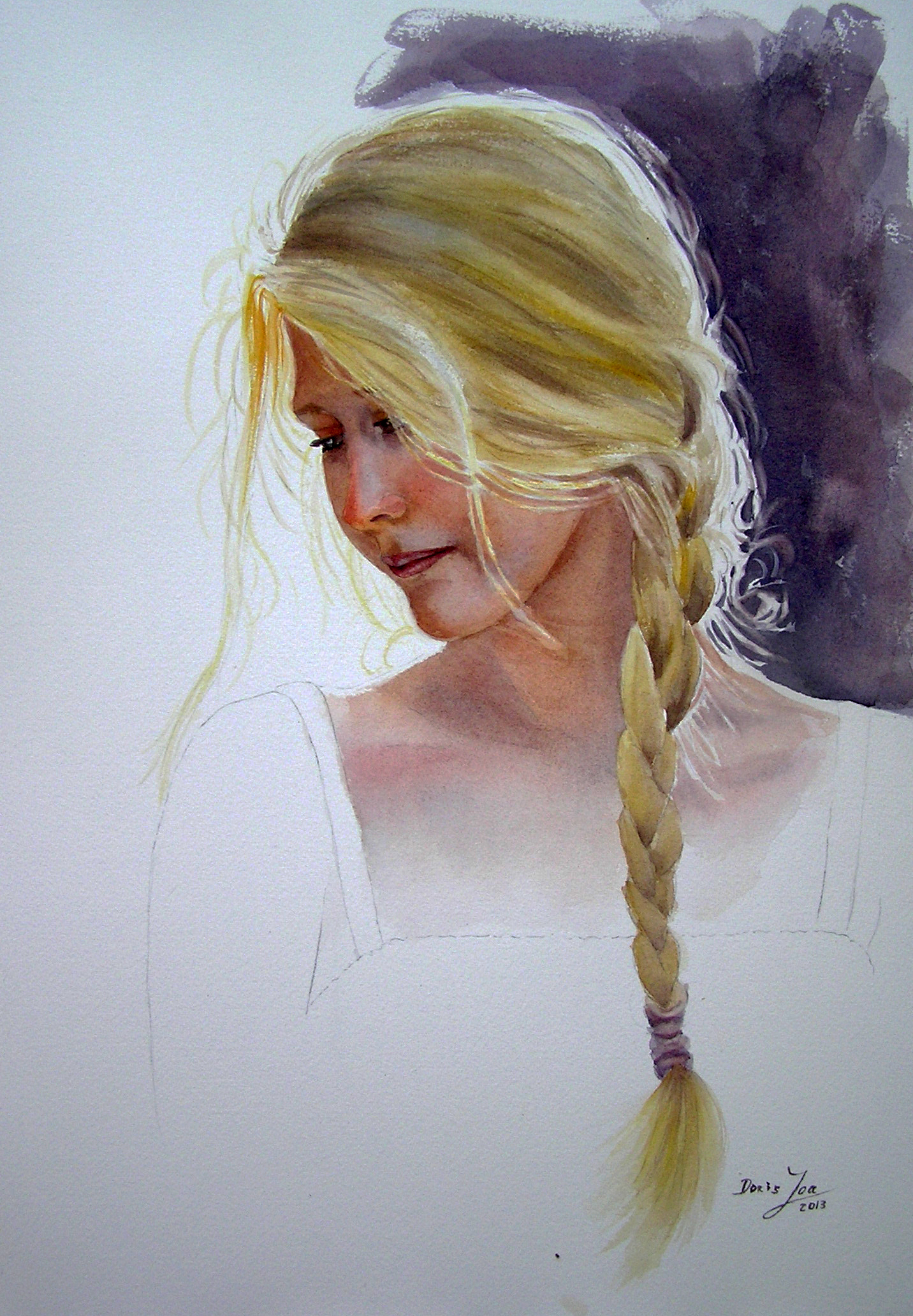 Romantic Figurative Paintings in watercolor and oil