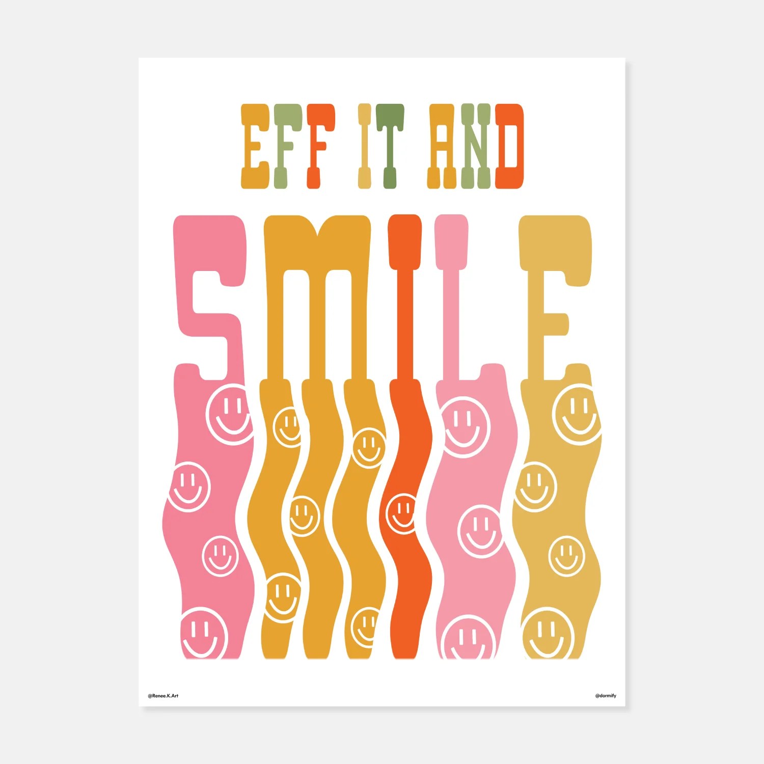 Just Smile Print by Renee K. Art Dorm Essentials Dormify