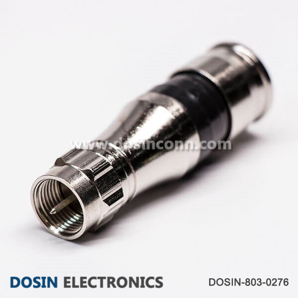 RG11 F type Compression Connector Coaxial Straight Male Dosin Electronics