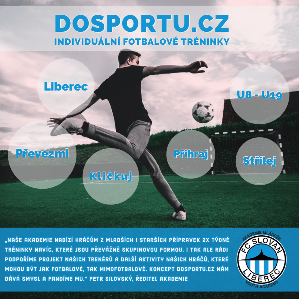 Akademie FC Slovan Liberec podporuje náš projekt. Děkujeme za podporu