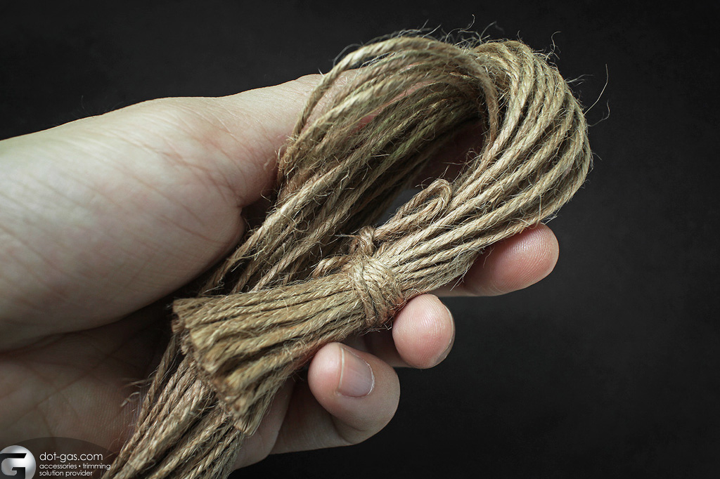Precut, preknotted jute twine cord string DOTGAS